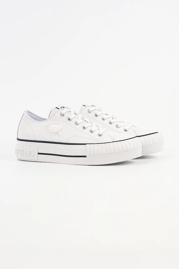 Karl Lagerfeld teniși de piele KAMPUS MAX NFT KL60426.011 alb SS26