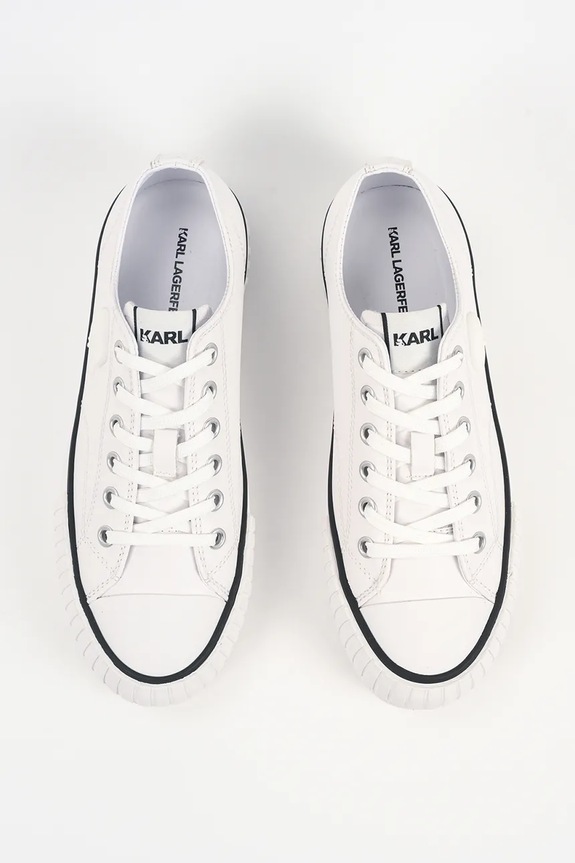Karl Lagerfeld teniși de piele KAMPUS MAX NFT alb KL60426.011