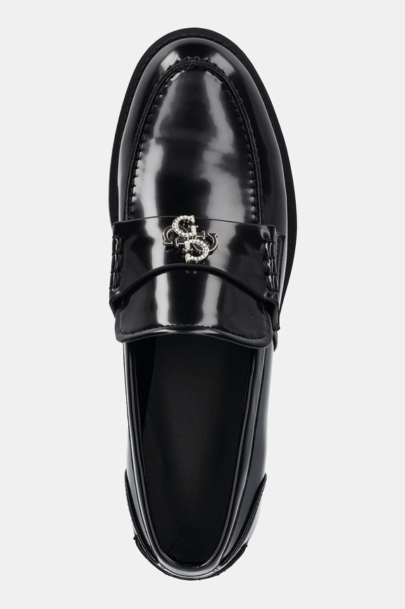 Μοκασίνια Guess BEVALEE μαύρο FLPBVL.ELE14.BLACK
