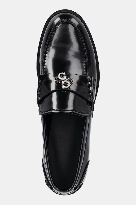 Μοκασίνια Guess BEVALEE μαύρο FLPBVL.ELE14.BLACK