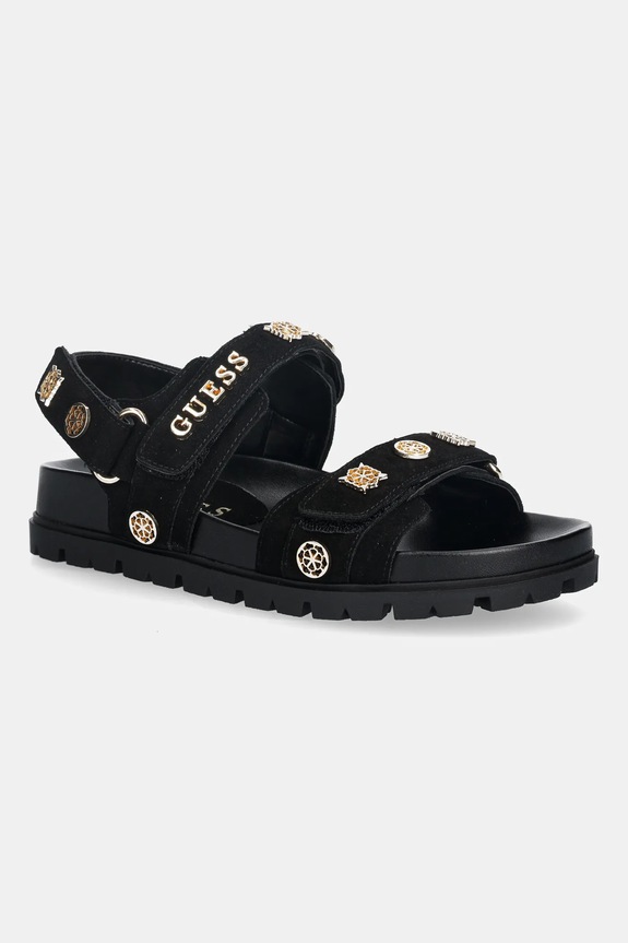 Sandali Guess FLORIZI Tekstil črna FLPFLO.ESU03.BLACK