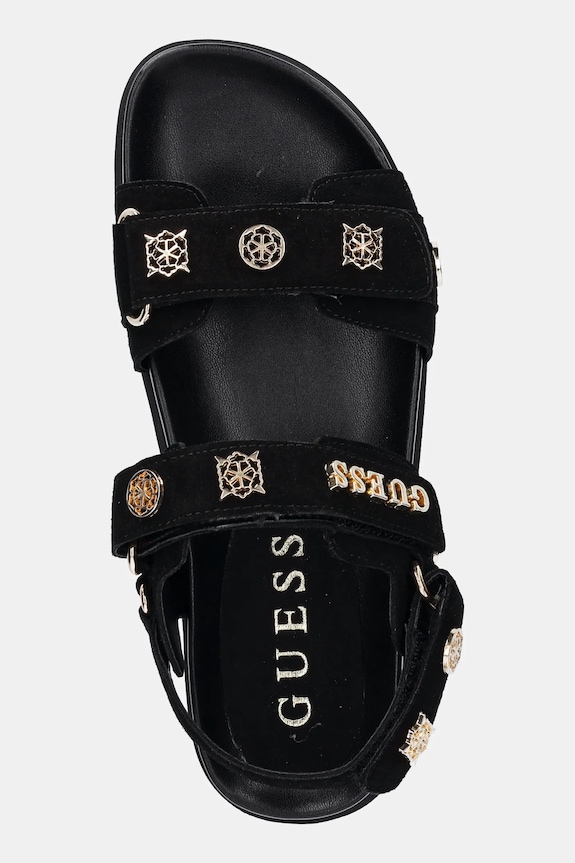 Πέδιλα Guess FLORIZI μαύρο FLPFLO.ESU03.BLACK