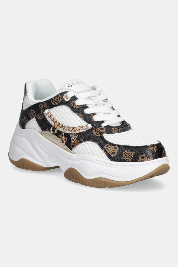 Guess sneakers HARPAA tessile bianco FLPHAR.FAL12.WHIBR