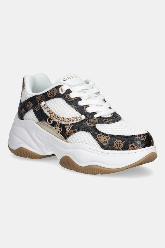 Guess sneakers HARPAA tessile bianco FLPHAR.FAL12.WHIBR