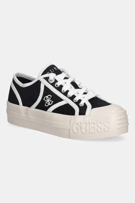 Guess sportcipő ISSAH szintetikus fekete FLPISS.FAL12.BLACK