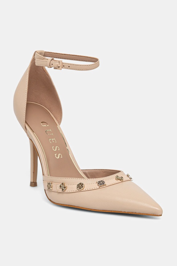Guess tacchi a spillo NANAE pelle fiore beige FLPNAA.LEA08.NUDE