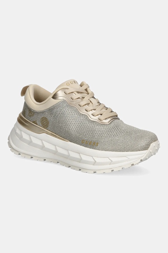 Sneakers Guess RUNIT3 συνθετικό χρυσαφί FLPRN3.FAB12.PLATI