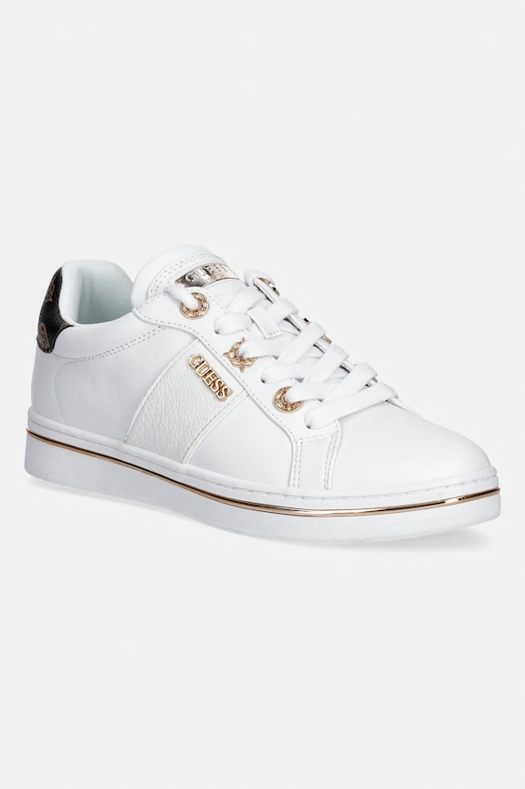 Guess sneakers STEW sintetic alb FLPSTW.ELE12.WHITE