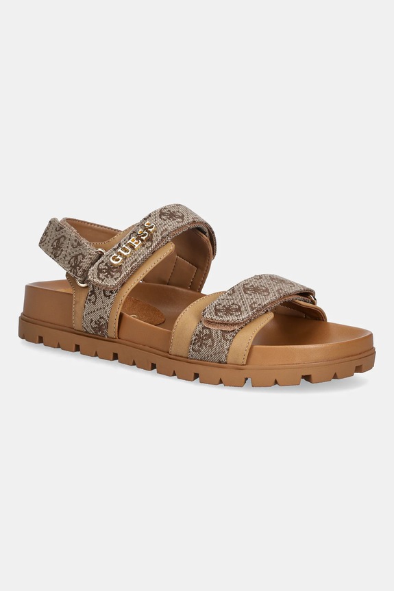 Guess sandały FLORIZY2 tekstylny brązowy FLPZY2.FAL03.BEIBR