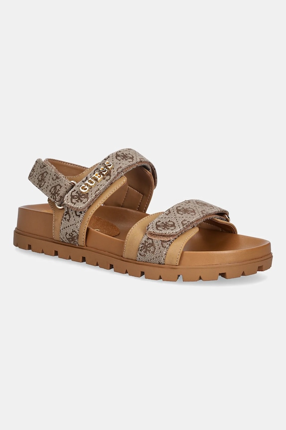 Guess sandały FLORIZY2 tekstylny brązowy FLPZY2.FAL03.BEIBR