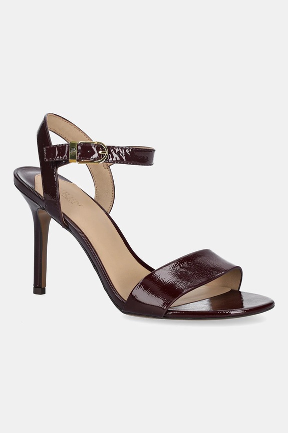Δερμάτινα πέδιλα Lauren Ralph Lauren Gwen στιλέτο κόκκινο 802962180004.600