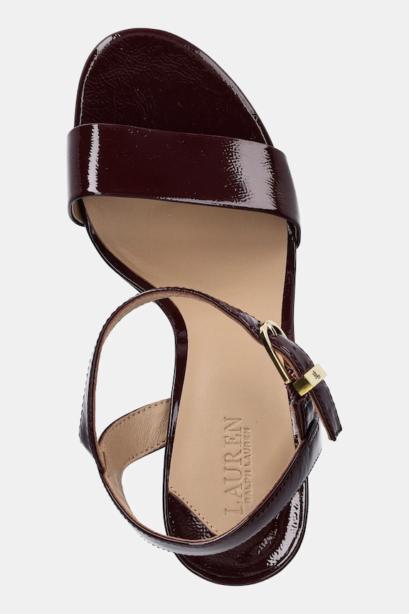 Δερμάτινα πέδιλα Lauren Ralph Lauren Gwen κόκκινο 802962180004.600