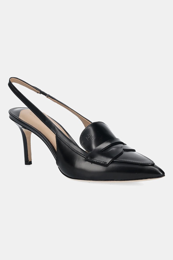 Δερμάτινες γόβες Lauren Ralph Lauren Khloe Lr Pmp στιλέτο μαύρο 802982850001.001
