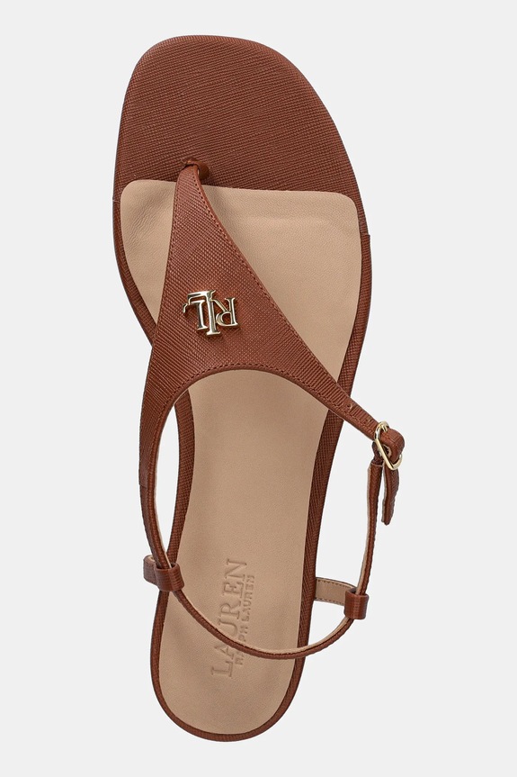 Kožené sandále Lauren Ralph Lauren Everley 2 hnedá 802982881001.200