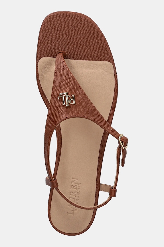Kožené sandále Lauren Ralph Lauren Everley 2 hnedá 802982881001.200