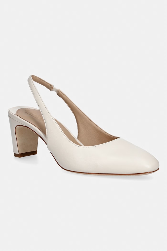 Lauren Ralph Lauren pantofi de piele Klaire calcai expus bej 802P00096003.100