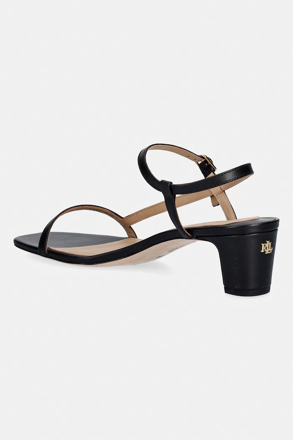 Παπούτσια Δερμάτινα πέδιλα Lauren Ralph Lauren Laine Md Hl 802P00097001.001 μαύρο