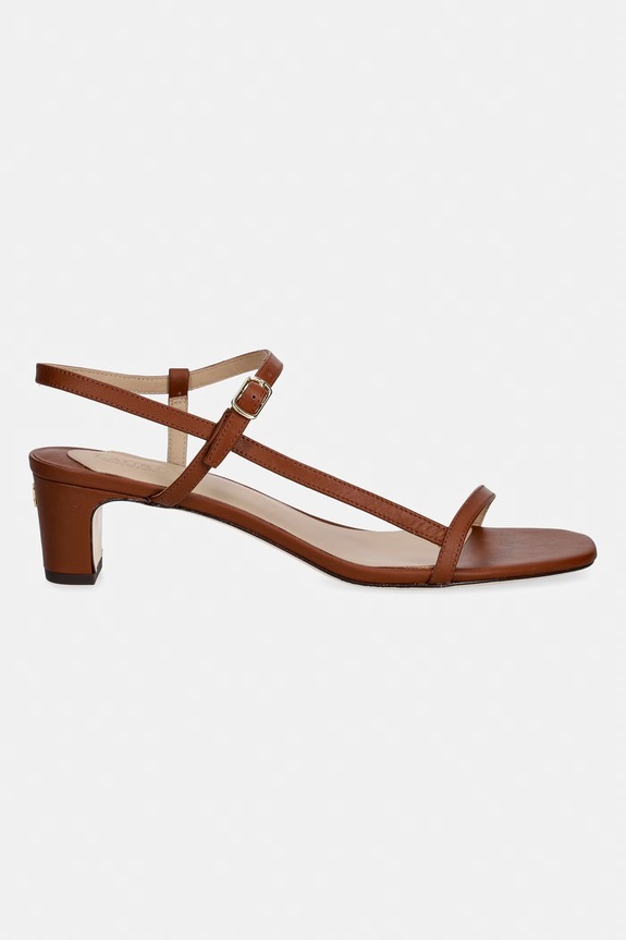 Δερμάτινα πέδιλα Lauren Ralph Lauren Laine Md Hl 802P00097002.200 καφέ SS26