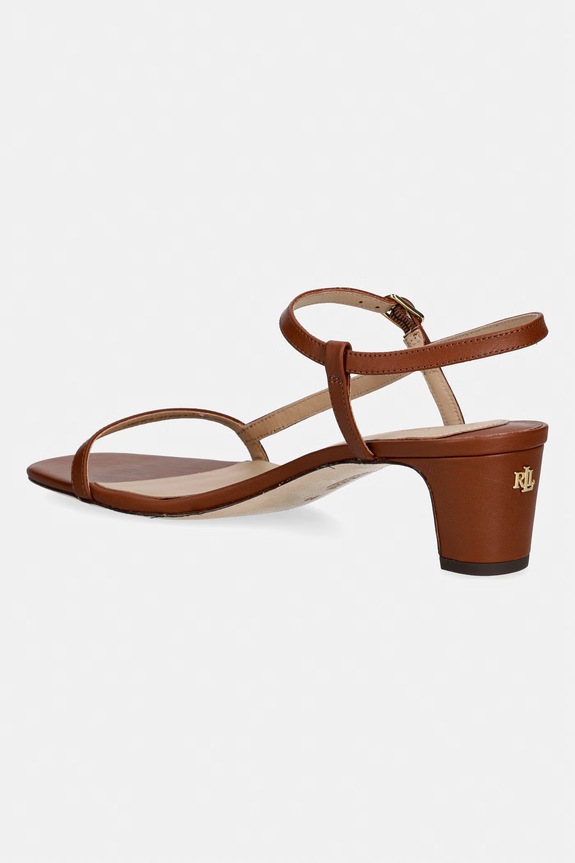 Παπούτσια Δερμάτινα πέδιλα Lauren Ralph Lauren Laine Md Hl 802P00097002.200 καφέ