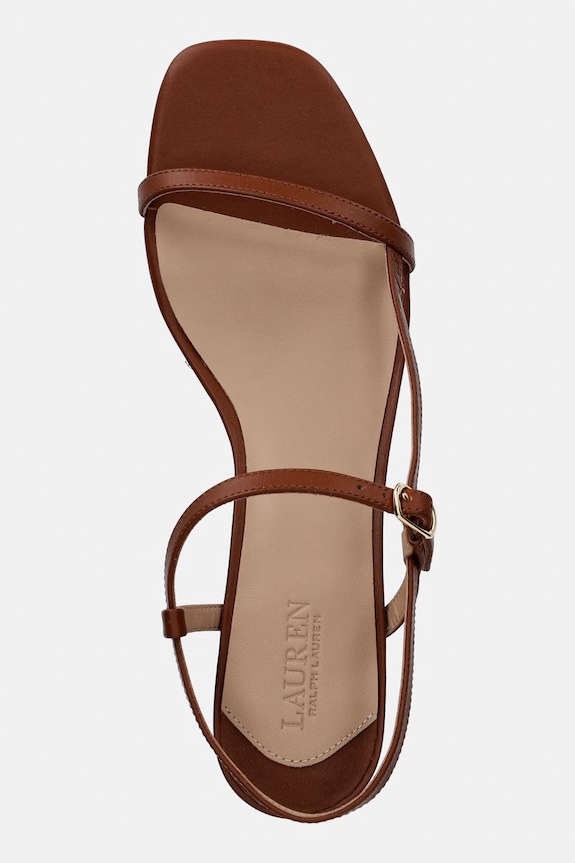 Δερμάτινα πέδιλα Lauren Ralph Lauren Laine Md Hl καφέ 802P00097002.200