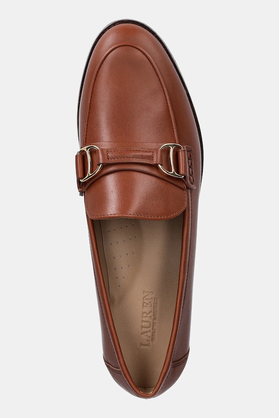 Δερμάτινα μοκασίνια Lauren Ralph Lauren Tasha Loafer καφέ 802P02121002.200