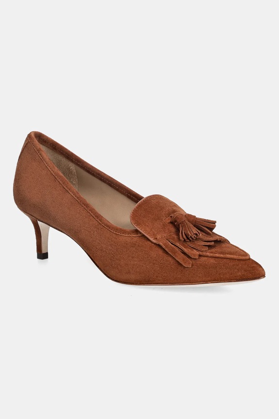 Γόβες σουέτ Lauren Ralph Lauren Adrienne Klt στιλέτο καφέ 802P04172002.200
