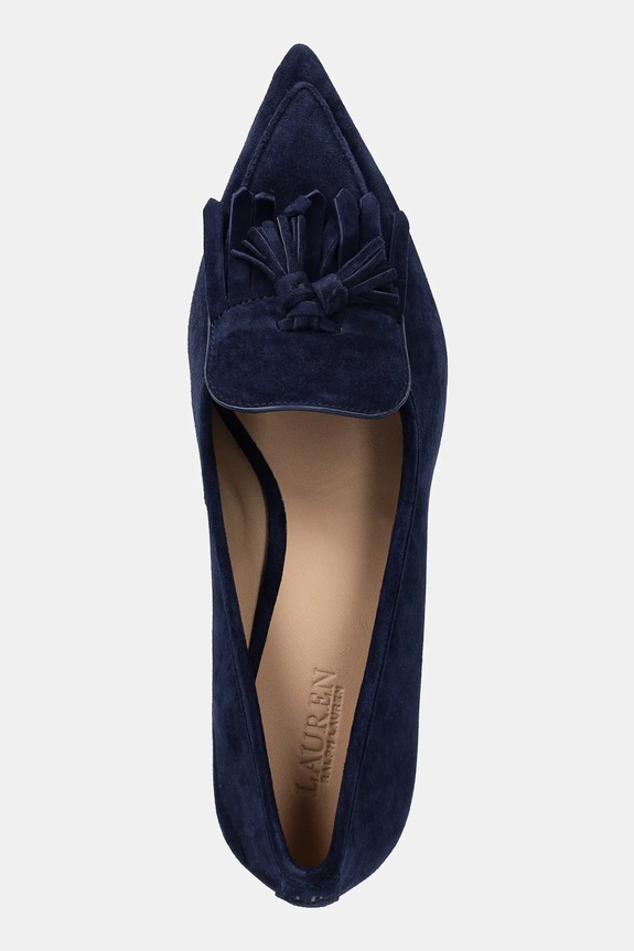 Semišové lodičky Lauren Ralph Lauren Adrienne Klt tmavomodrá 802P04172004.410