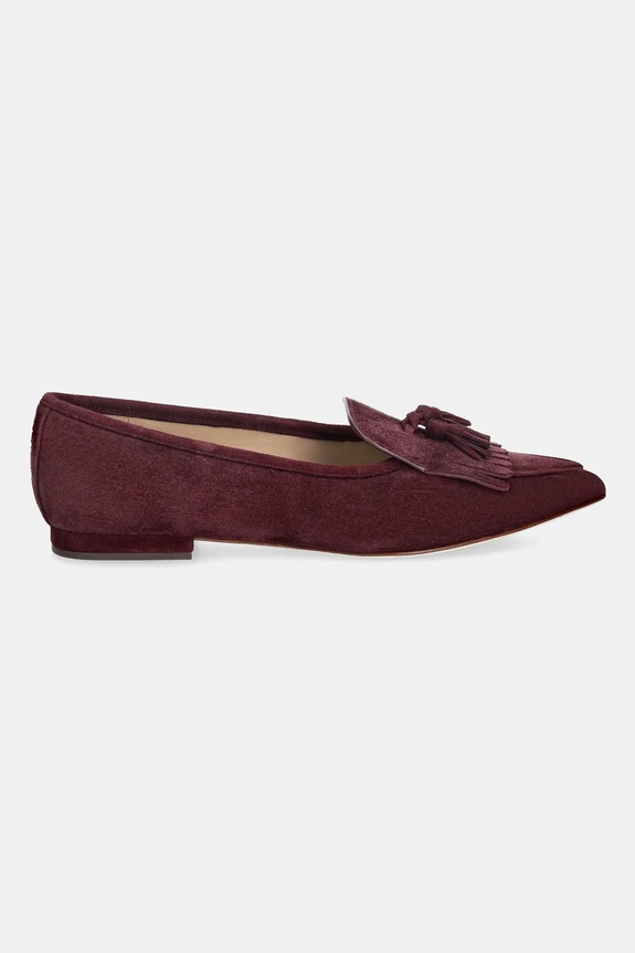 Mokasini iz semiša Lauren Ralph Lauren Londyn Klt 802P04175003.600 rdeča SS26