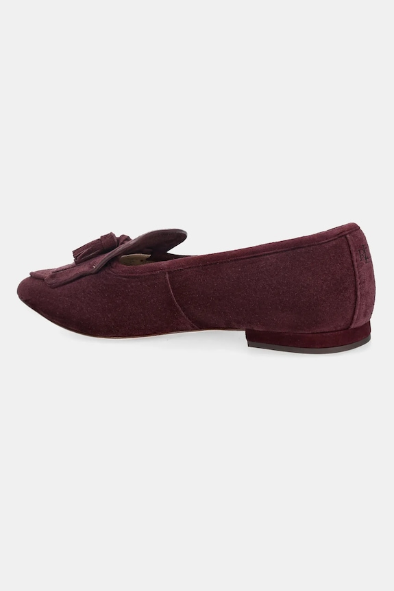 Obutev Mokasini iz semiša Lauren Ralph Lauren Londyn Klt 802P04175003.600 rdeča