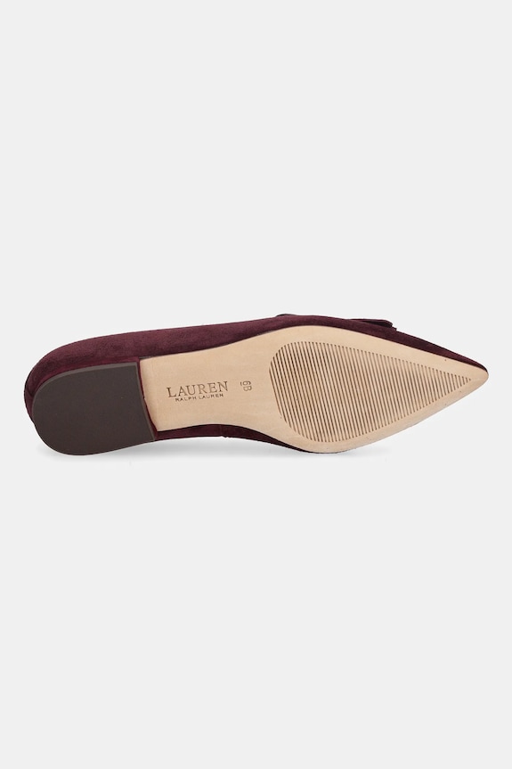 Mokasini iz semiša Lauren Ralph Lauren Londyn Klt 802P04175003.600 rdeča
