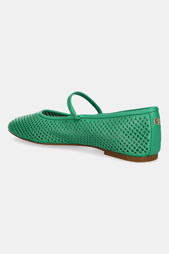 Scarpe Lauren Ralph Lauren ballerine in pelle Jayna Mj 802P04176005.300 verde