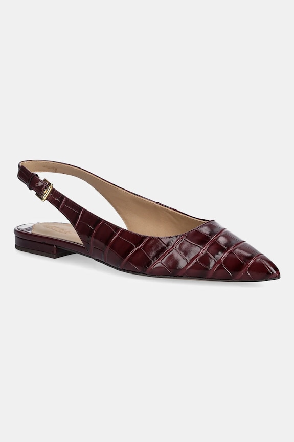 Lauren Ralph Lauren ballerine in pelle Londyn Slbck slingback granata 802P04384001.600