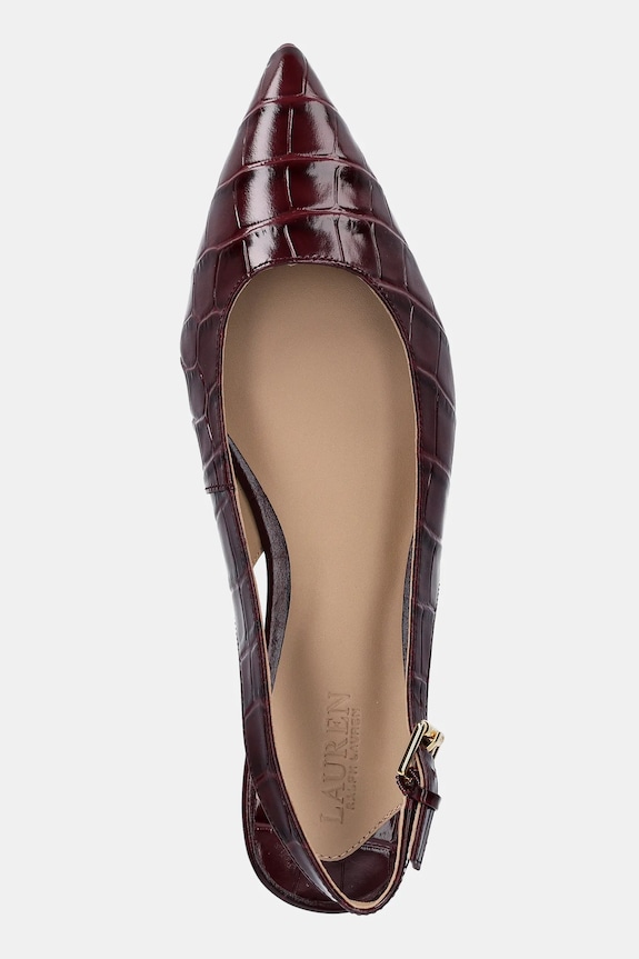 Lauren Ralph Lauren ballerine in pelle Londyn Slbck granata 802P04384001.600