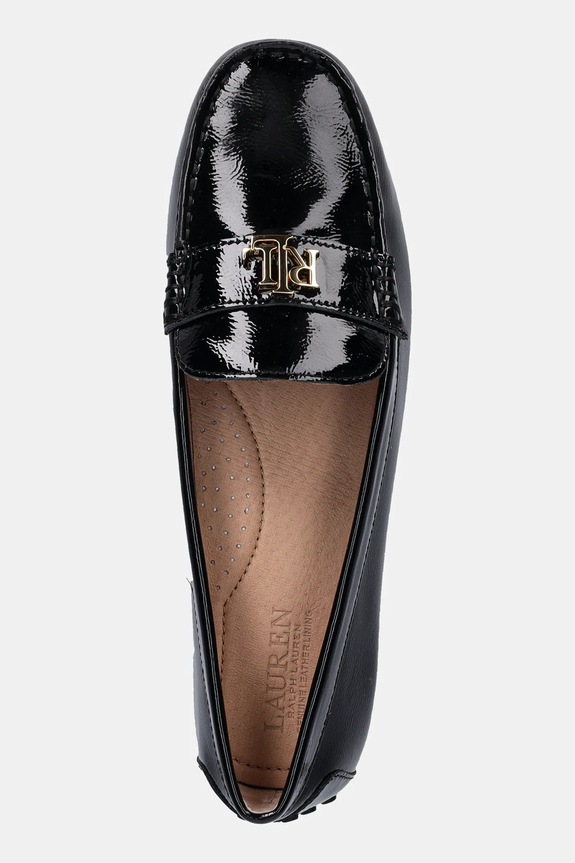 Кожени мокасини Lauren Ralph Lauren Barnsbury черен 802P04390001.001