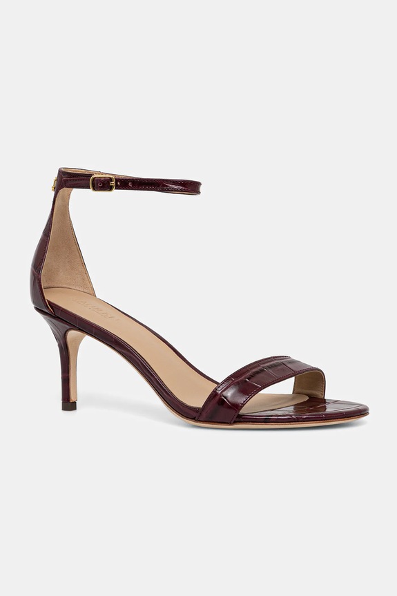 Lauren Ralph Lauren szpilki skórzane Allie Mid 5-8 cm czerwony 802P04399001.600