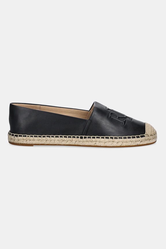 Lauren Ralph Lauren espadryle skórzane Cameryn Lg 2 802P04415001.001 czarny SS26
