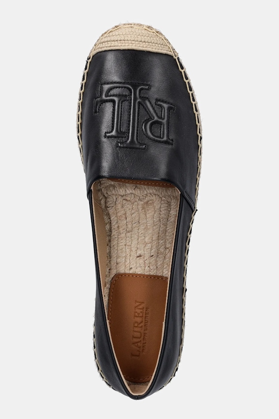 Lauren Ralph Lauren espadryle skórzane Cameryn Lg 2 czarny 802P04415001.001