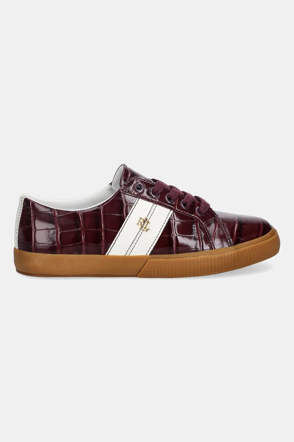Δερμάτινα sneakers Lauren Ralph Lauren Janson II 802P06355002.600 μπορντό SS26