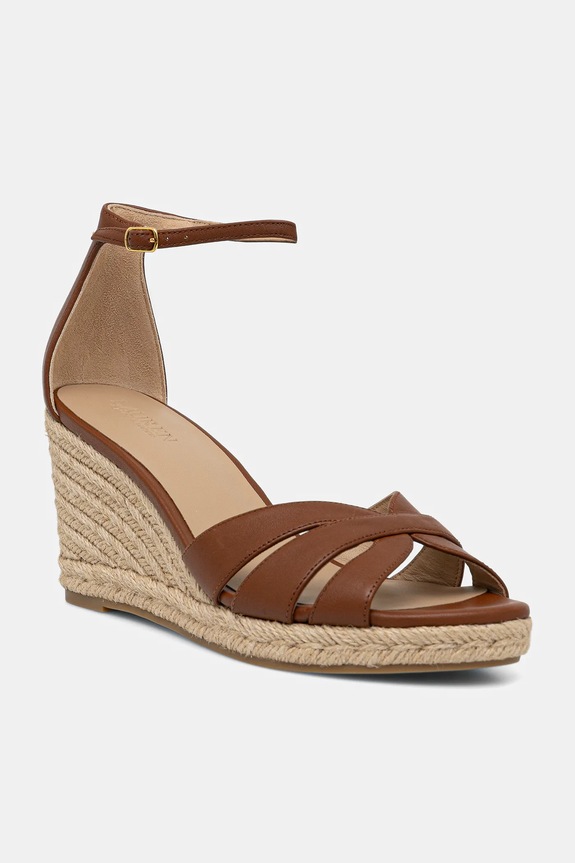 Lauren Ralph Lauren espadrile de piele Nellie piele maro 802P04433002.200