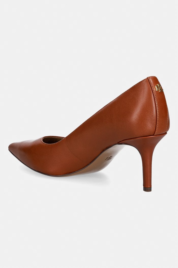Cipők Lauren Ralph Lauren bőr tűsarkú Lanette 802P09031002.200 barna