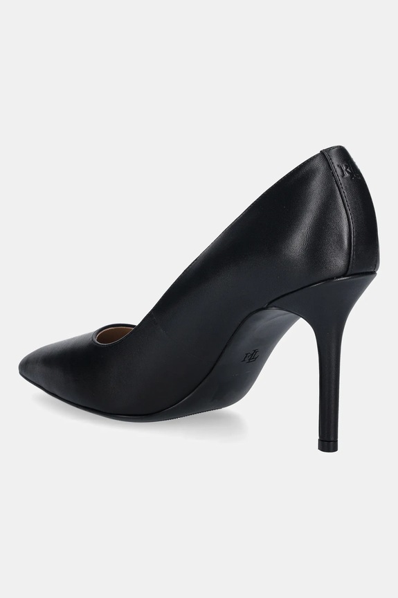 Obuwie Lauren Ralph Lauren szpilki skórzane Lindella II 802P09032001.001 czarny