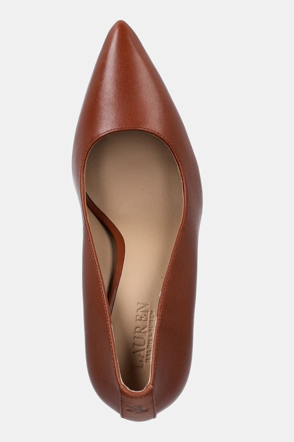 Δερμάτινες γόβες Lauren Ralph Lauren Lindella II καφέ 802P09032002.200