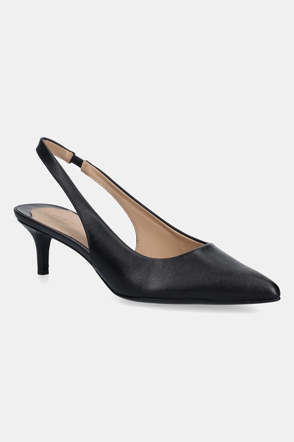 Kožené lodičky Lauren Ralph Lauren Lolah II přírodní kůže černá 802P09033001.001