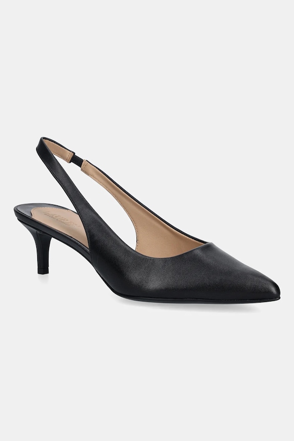 Kožené lodičky Lauren Ralph Lauren Lolah II přírodní kůže černá 802P09033001.001