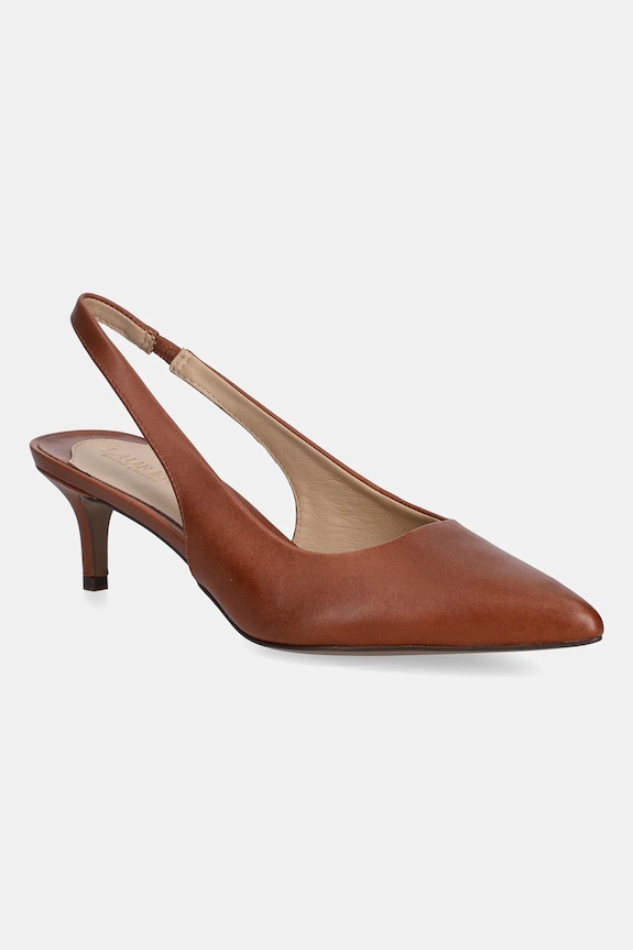 Lauren Ralph Lauren szpilki skórzane Lolah II 5-8 cm brązowy 802P09033002.200