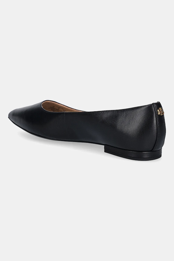 Obuwie Lauren Ralph Lauren baleriny skórzane Londyn 802P09039001.001 czarny