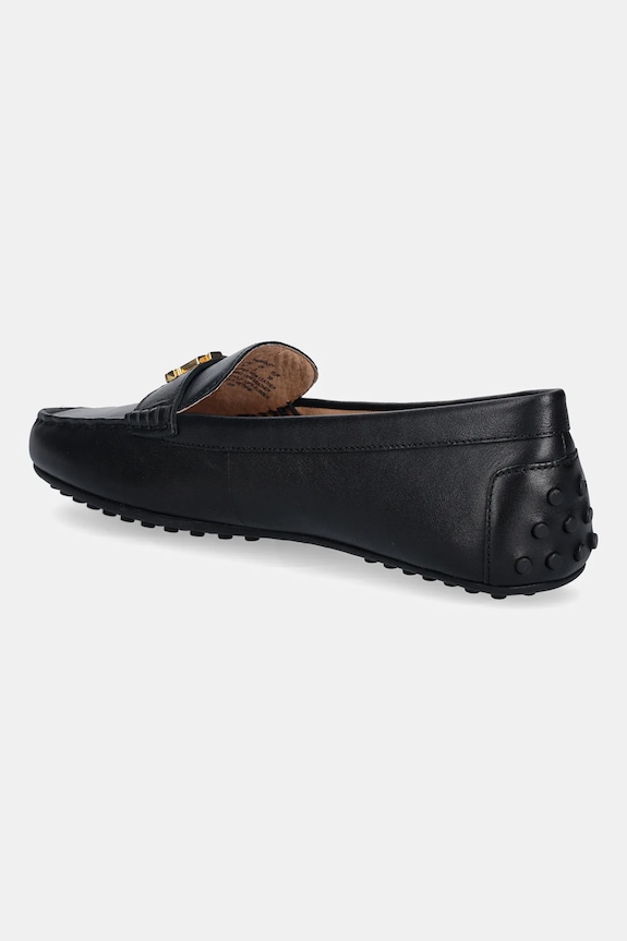 Scarpe Lauren Ralph Lauren mocassini in pelle Barnsbury 802P09040001.001 nero