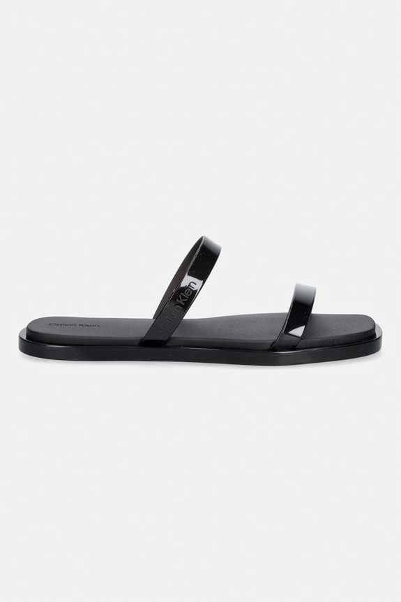 Calvin Klein Γυναικείες σαγιονάρες JELLY SNDL DOUB BAR SHINY ST TPU HW0HW02963 μαύρο SS26