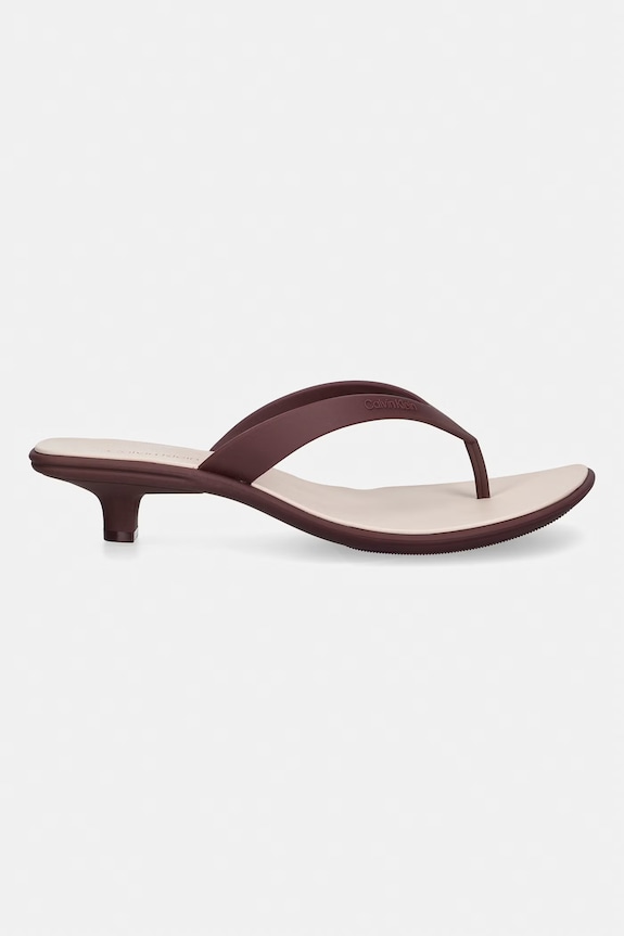 Calvin Klein női tangapapucs FLIP FLOP KITTEN HEEL THONG TPU HW0HW02965 burgundia SS26