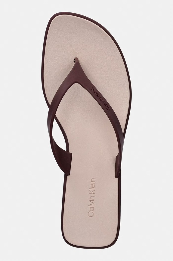 Calvin Klein női tangapapucs FLIP FLOP KITTEN HEEL THONG TPU burgundia HW0HW02965
